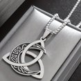 thumbnail image 2 of Stainless Steel Celtic Knot Moon Cresent Style Wedding Statement Biker Party Necklace, 2 of 6