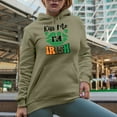 thumbnail image 2 of Kiss Me I'm Irish, St. Patrick's Day, Sand Hooded Sweatshirt or Hoodie, Large, 2 of 5