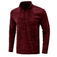 thumbnail image 6 of Fesfesfes Blouse Shirt for Men Outdoor Long Sleeve Zipper Turtleneck Shirts Solid Sweatshirts Bottoming Shirts Tops T-Shirts, 6 of 6