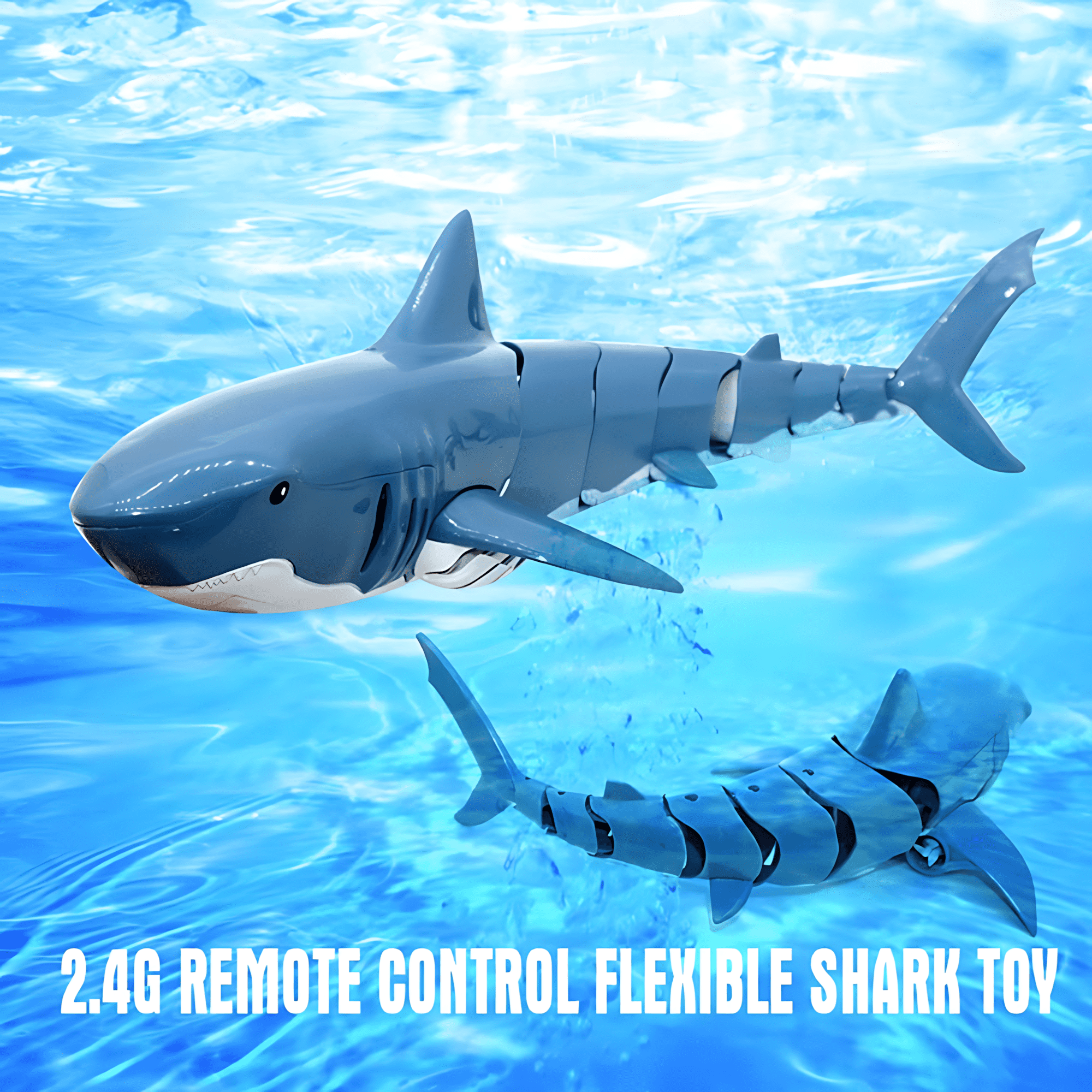 Unbranded RC Shark Toy, 2.4G Remote Control Shark for Swimming Pool and Lake, Lifelike Water Boat Toy for Boys Girls Ages 6+
