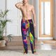 thumbnail image 2 of Fotbe Neon Pop Art Pitbull Pantalones de Pijama para Hombre, Pantalones de Dormir, Pantalones de Casa con Cintura Ajustable y Bolsillos-X-Large, 2 of 6
