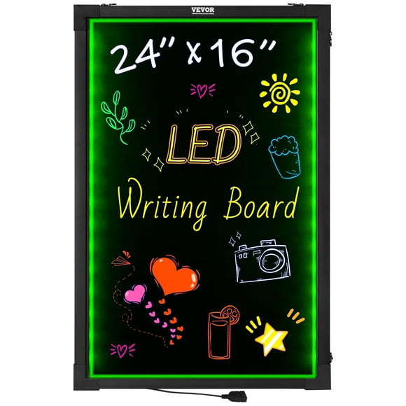 Pizarra LED para escribir mensajes VEVOR 24 x 16 con rotuladores de tiza