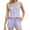 Purple, variant on qolati Two Piece Sets for Women Summer Casual Shorts Outfits Halter Neck Sleeveless Clothes Vacation Beachwear
