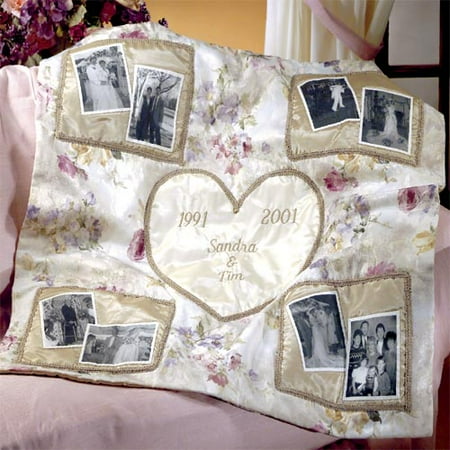 Personalized Anniversary & Wedding Photo Quilt - Walmart.com