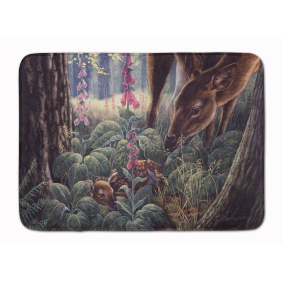 Doe and Fawn Deer Machine Washable Memory Foam Mat
