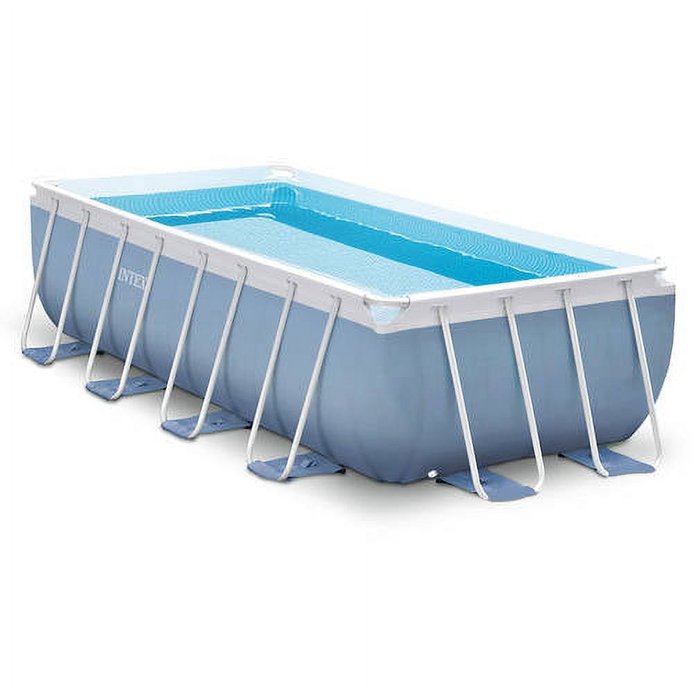 Intex 16' x 8' x 42 Rectangular Prism Frame Above Ground Pool with Filter Pump