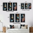 thumbnail image 4 of Designart "Fusion in Deep Space IV" Outer Space Framed Wall Art Set Of 3 - Blue Space Landscapes Frame Canvas Set For Living Room Decor, 4 of 6