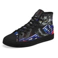 thumbnail image 7 of Black Cat American flag High Top Canvas Shoes Sneakers Black Size 11.5, 7 of 7