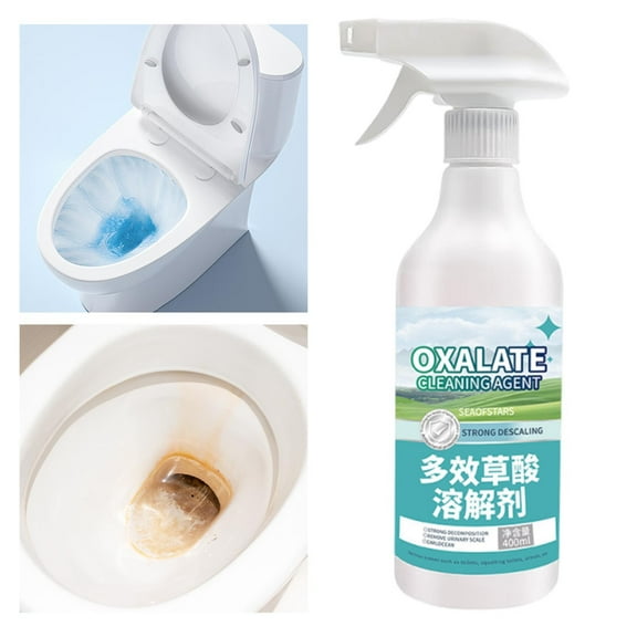 Ckraxd Oxalic Acid Descaling Solution Cleaner 400ml - Powerful Stain Remover for Bathroom, Kitchen & Household Surfaces - Large Capacity Multi-Effect Cleaner