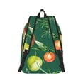 thumbnail image 2 of Honeii Vegan Print Canvas College Laptop Backpack, Durable Rucksack Travel Notebook Bag School Backpack Book Bag for Men Women-Small, 2 of 7