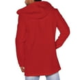 thumbnail image 5 of hopeusince Men's Hooded Cardigan Sweater Long Sleeve Button Up Slim Fit Winter Warm Outwear Overcoat with Pockets Red XXXL, 5 of 7