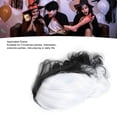 thumbnail image 3 of Peluca Rizada ondulada ANGGREK Blanca Negra Con Flequillo Ajustable, 3 of 8
