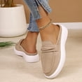 thumbnail image 6 of Women's 2026 Summer Loafers Solid Color Closed Toe Backless Mules Soft Sole Lightweight Cushioned Orthopedic Arch Support Wide Toe Box Comfort Walking Daily Footwear Khaki 36, 6 of 9
