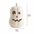 thumbnail image 3 of Halloween Decor Handmade Terracotta Pumpkin Jack O' Lantern Vintage Autumn Farmhouse Table Decorations for Home Indoor Outdoor Porch Mantel(with Light), 3 of 6