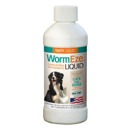 Durvet Wormeze Liquid for Dogs and Cats 8oz