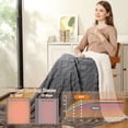 thumbnail image 4 of Heated Electric Throw Blanket  with 6 Heating Levels and 4 Timer, Tufted Sherpa Heating Lap Blanket, Washable Electric Blanket ETL Certified, Grey, 50"x60", 4 of 7