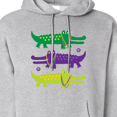 thumbnail image 3 of Inktastic Mardi Gras Holiday Alligators Adult Hoodie Sweatshirt, 3 of 4
