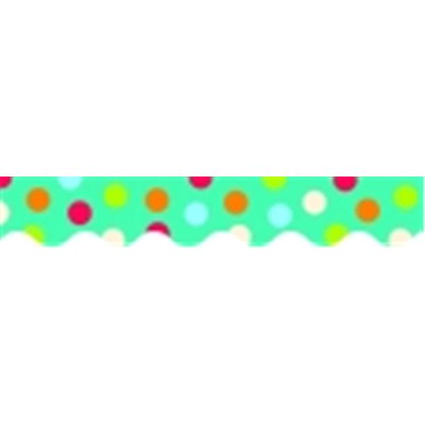 Creative Teaching Press Dots On Turquoise Border - Walmart.com