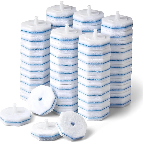 60pcs Disposable Toilet Wand Refill Compatible with Clorox Brush, Disposable Toilet Cleaning Brush Heads Refills for Deep Cleaning