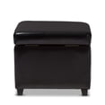 thumbnail image 3 of Pemberley Row Leather Black Ottoman Square Storage 18" Unassembled, 3 of 6