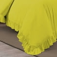 thumbnail image 5 of BedDecor 100% Egyptian Cotton Ruffle Trim Fringe Duvet Cover Set: Elegance with a Delicate Touch |King/California King, Yellow, 5 of 5