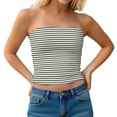 thumbnail image 2 of Women's Double Layer Strapless Tube Top - Backless Sleeveless Bandeau Crop Top for Summer, 2 of 9
