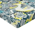 thumbnail image 2 of Ambesonne Floral Fitted Sheet, Mandala Vintage Style, Full Size, Yellow Blue, 2 of 3