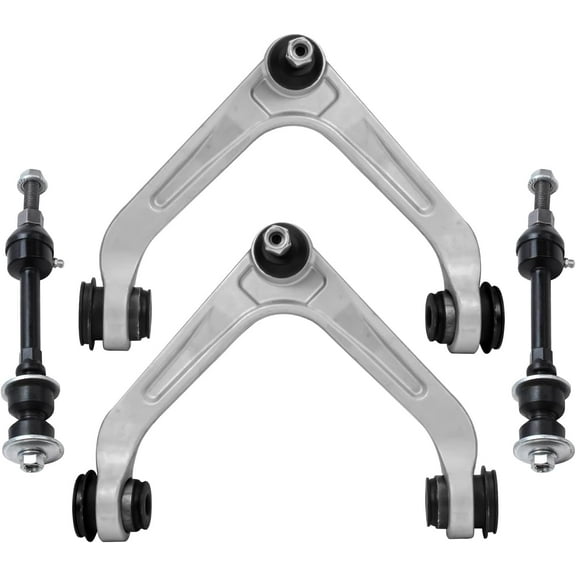 Detroit Axle - Front End Control Arms Kit for 2003-2006 Dodge RAM 2500 3500, 2 Upper Control Arms with Ball Joint 2 Sway Bar End Links 2004 2005 Replacement