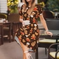 thumbnail image 3 of Balery Christmas Gingerbread Cookies Vestidos sueltos de manga corta para mujer, vestidos de verano 2025, vestidos casuales de corte A con vuelo., 3 of 6