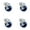 4 Swivel - Top Lock Brakes  - Blue, variant on 3 Inch Solid Polyurethane Wheel Swivel Bolt Hole Caster Service Caster Brand