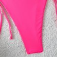 thumbnail image 4 of Women's Triangle Bikini Set Halter String Two Piece Swimsuit Brazillian Bathing Suit Cheeky Cute Swimwear (Pink,M), 4 of 7