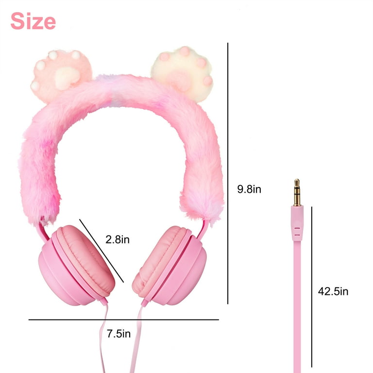 Kids Headphones TSV Wired Headphones for Girls Boys Cute On Ear