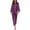 Purple, variant on Munlar Robes For Women,Christmas Loungewear For Family,Womens Fashion Home Wear Pajamas Women Two-Piece Suit Long Sleeve Pants Pajama Set Homewear