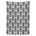 thumbnail image 3 of Ambesonne Egyptian Tablecloth Rectangular Table Cover, Mythological Scarabs, 60"x90", Black White, 3 of 4