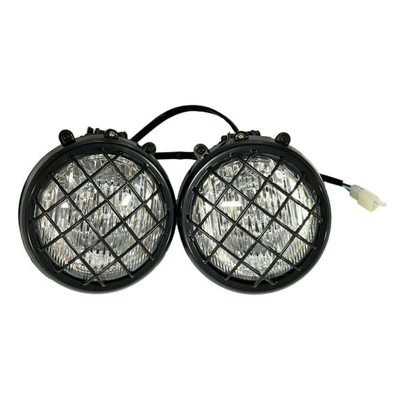 NOVAPARTS 2Pcs Headlights for Yamaha Banshee 1987-2006 lens bulbs Grills Warrior 350 HTYB2016