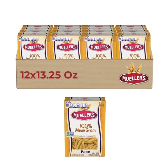 Mueller’s Whole Grain Penne (12-Pack, 13 oz Each) – Hearty & Nutritious Whole Wheat Pasta – Penne pasta delivers a delicious flavor and satisfying texture.