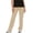 Khaki-6117BB, variant on Women's Flare Leg Scrub Pants - Stretch Trousers with Cargo Pocket, Elastic Waistband for Nurses ,Pink S