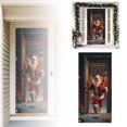 thumbnail image 1 of Cortina de puerta para fiesta navideña, decoración para puerta de patio, tapiz para puerta delantera, decoración navideña, 1 of 4