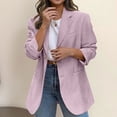 thumbnail image 5 of Purcolt Women's Blazer Jacket Business Elegant Long Sleeve Lapel Button Suit Jacket Casual Loose Fit Work Office Coat, 5 of 9