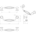 thumbnail image 4 of Jeffrey Alexander 718-128 Glenmore 5" Center To Center Drop Cabinet Pull - Gun Metal, 4 of 7