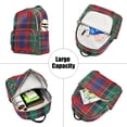 thumbnail image 5 of FORMRS Mini Backpack Purse for Women Quilted Travel Daypack Casual Shoulder Bag, Red Green Pattern, 5 of 7
