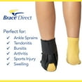 thumbnail image 3 of Brace Direct Lace Up Ankle Brace with Figure 8 Strapping - Compression Stabilizer Support & Leg Splint for Sprained, Rolled, Acute Ankle Injuries, 3 of 8