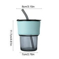 thumbnail image 3 of Tumbler Water Glass Cups With Straw And Lid Sealed Carry On For Coffee Iced Tea Thick Wall Insulated Glass Cup, 3 of 6