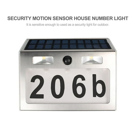 House Number Outdoor Solar Light Pir Motion Sensor Doorplate Light Home Letter Number Ip65 Waterproof Wall Lights Garden Door Number Light Walmart Canada