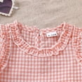 thumbnail image 5 of Vornjynx Girls Outfit Sets Ruffle Hem Cotton T-Shirt and Plaid Shorts Crew Neck Sleeveless Summer Casual Trendy Clothes 2 Piece Pink Size 13-14, 5 of 9