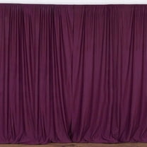 10 feet x 10 feet Polyester Backdrop Drapes Curtains Panels with Rod Pockets - Wedding Party Home Window Decorations - EGGPLANT PURPLE