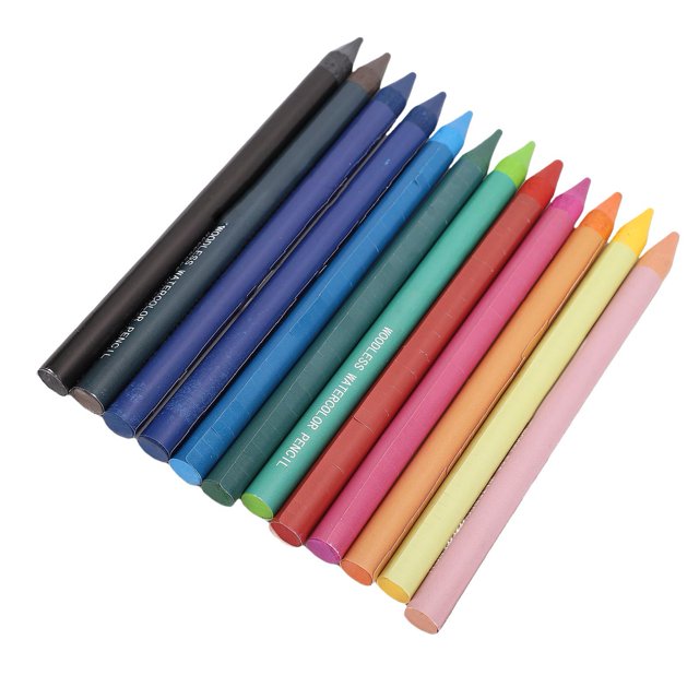 Solid Pigmented Pencils Botanical Garden Set,Woodless Watercolor Pencils Set Soft Core Art Pastel Pencils Set For Adult Artists Colorists