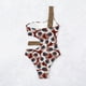 thumbnail image 4 of Gibobby Traje de baño de una pieza Traje de baño sin espalda sexy con estampado retro hueco de una correa de hombro de verano para mujer(Café,CH), 4 of 4