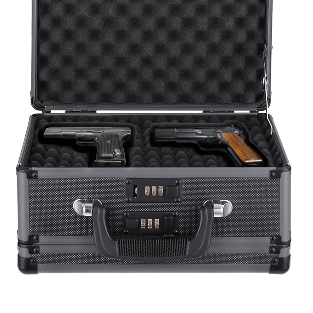 Double Locking Sided Pistol Pistol Handgun Case Gun Safe Storage Carry 