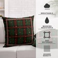 thumbnail image 3 of Set of 2 Green Christmas Plaid Pillow Covers Xmas Buffalo Checkered Decorative Throw Pillow Covers 16x16 Winter Snowflakes Pillow Case Cushion Case for Holiday Decor Couch Sofa, 3 of 6